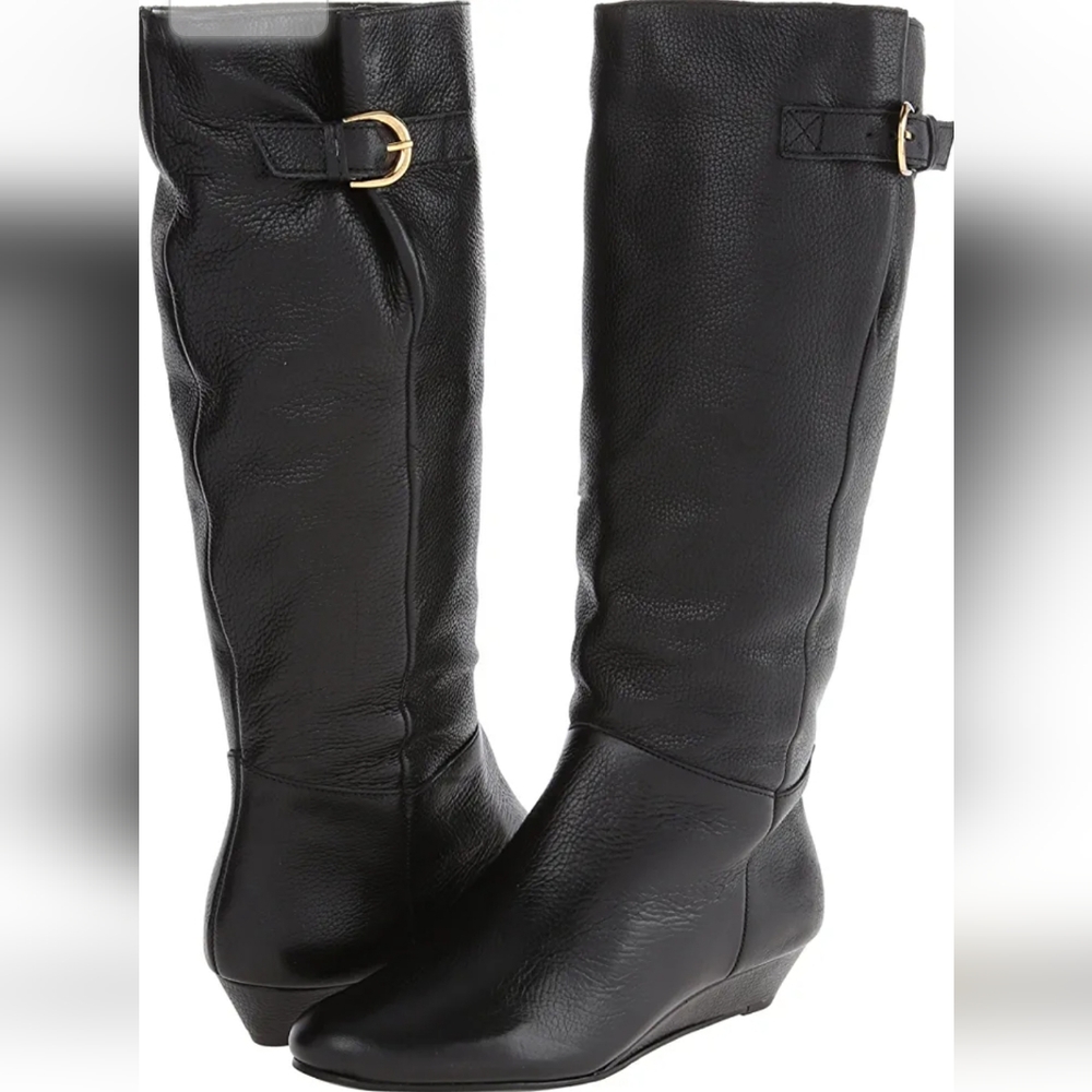 Steve Madden Intyce Pebbled Leather Slouchy Riding Soletech Boots